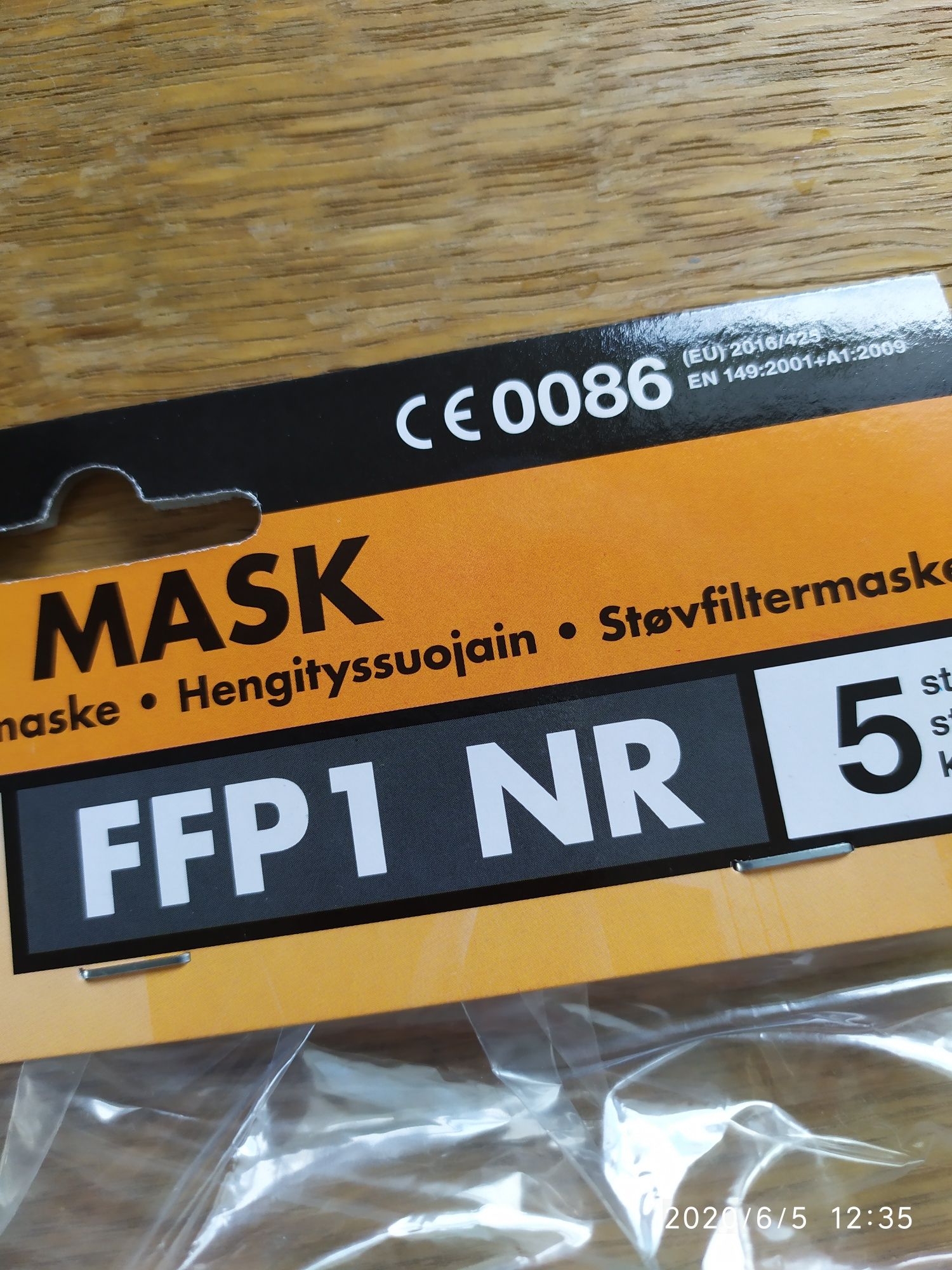 Maseczka maska półmaska FFP1 filtr ochronna antywirusowa