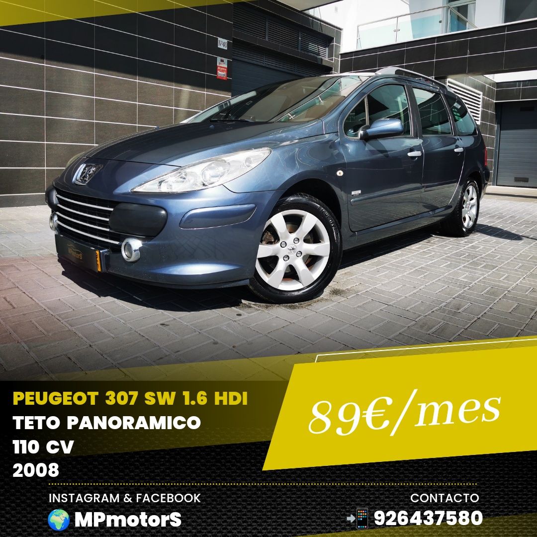 PEUGEOT 307 SW 1.6 HDI NAVTEC [ Teto Panoramico ] 7 Lugares livrete