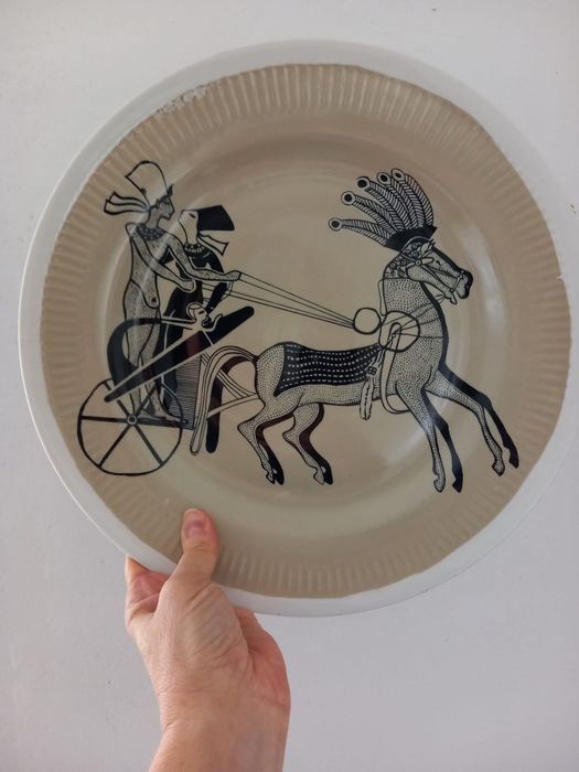 Ozdobny talerz z lat 60'tych