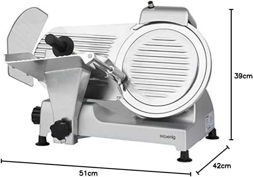 Profesjonalna Krajalnica H.Koenig MSX250 srebrny/szary 240 W (468b)