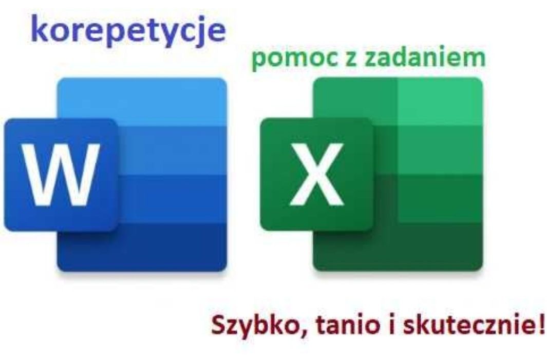 Excel, Word - korepetycje | zadania | projekty  szybko