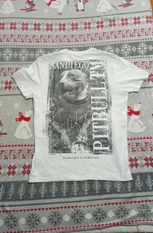 T-shirt PittBull Roz. M  Biały