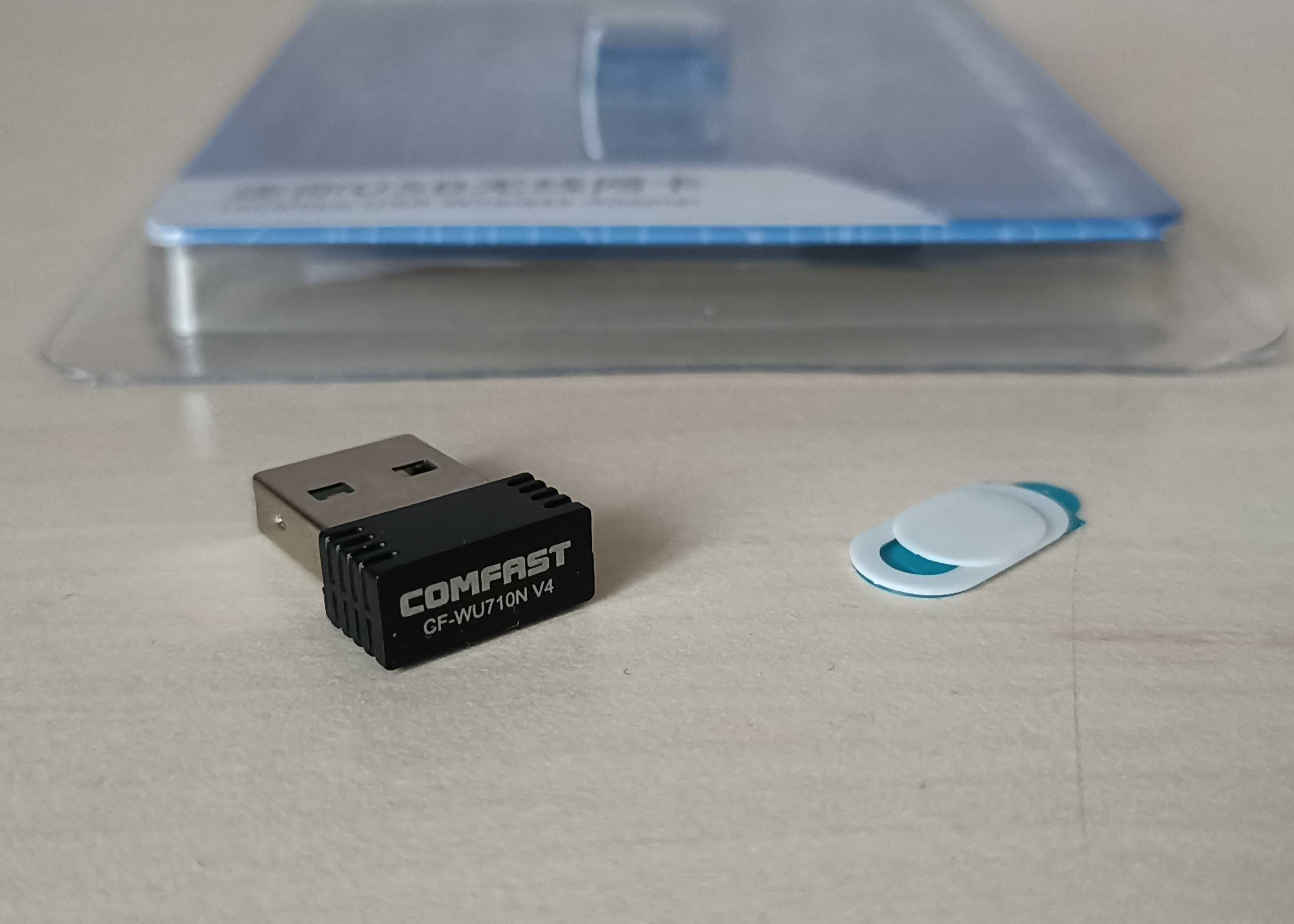 Мини USB WiFi адаптер 2.4 GHz Comfast + ШТОРКА для Камеры Ноутбука
