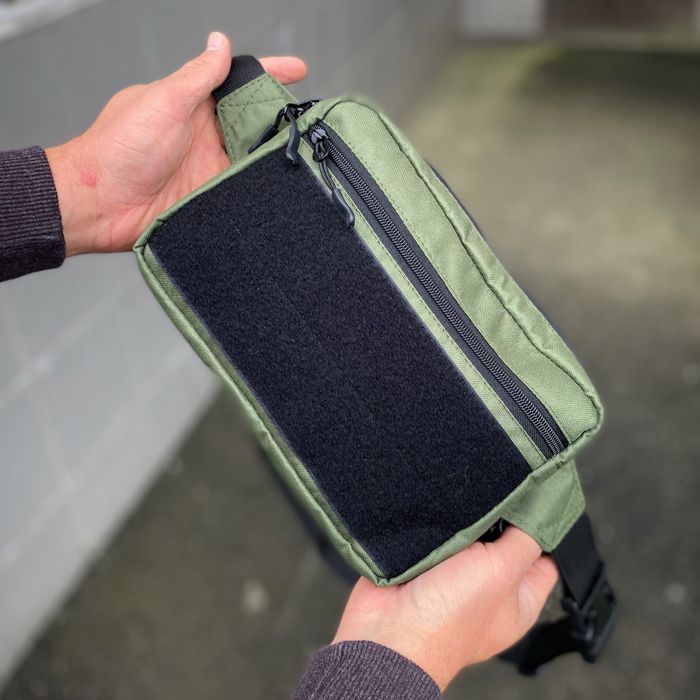 Чоловіча тактична сумка слінг бананка хакі