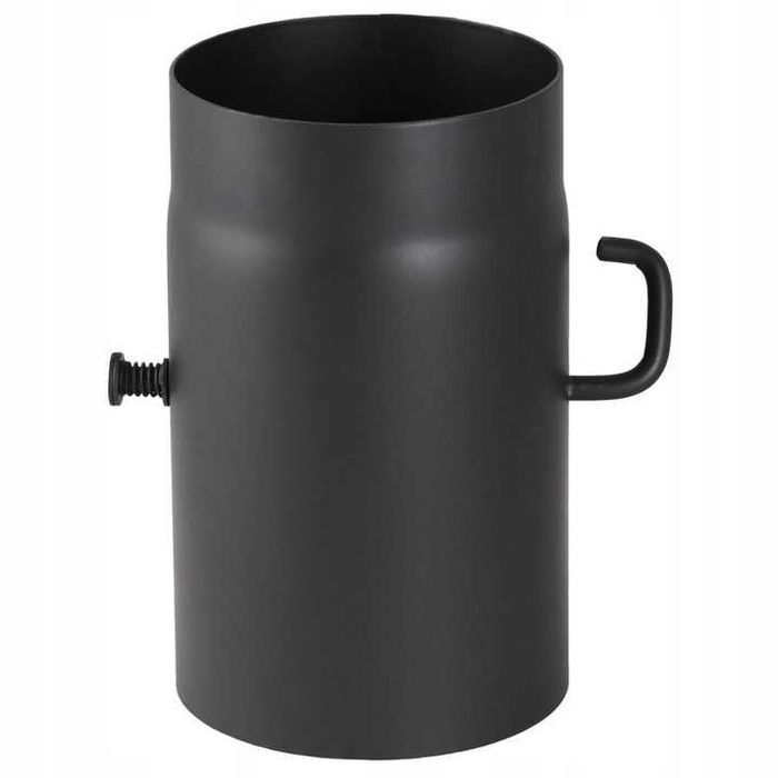 Rura spalinowa stalowa fi 120/130/150 kolanko, szyber, rozeta, gr.2 mm