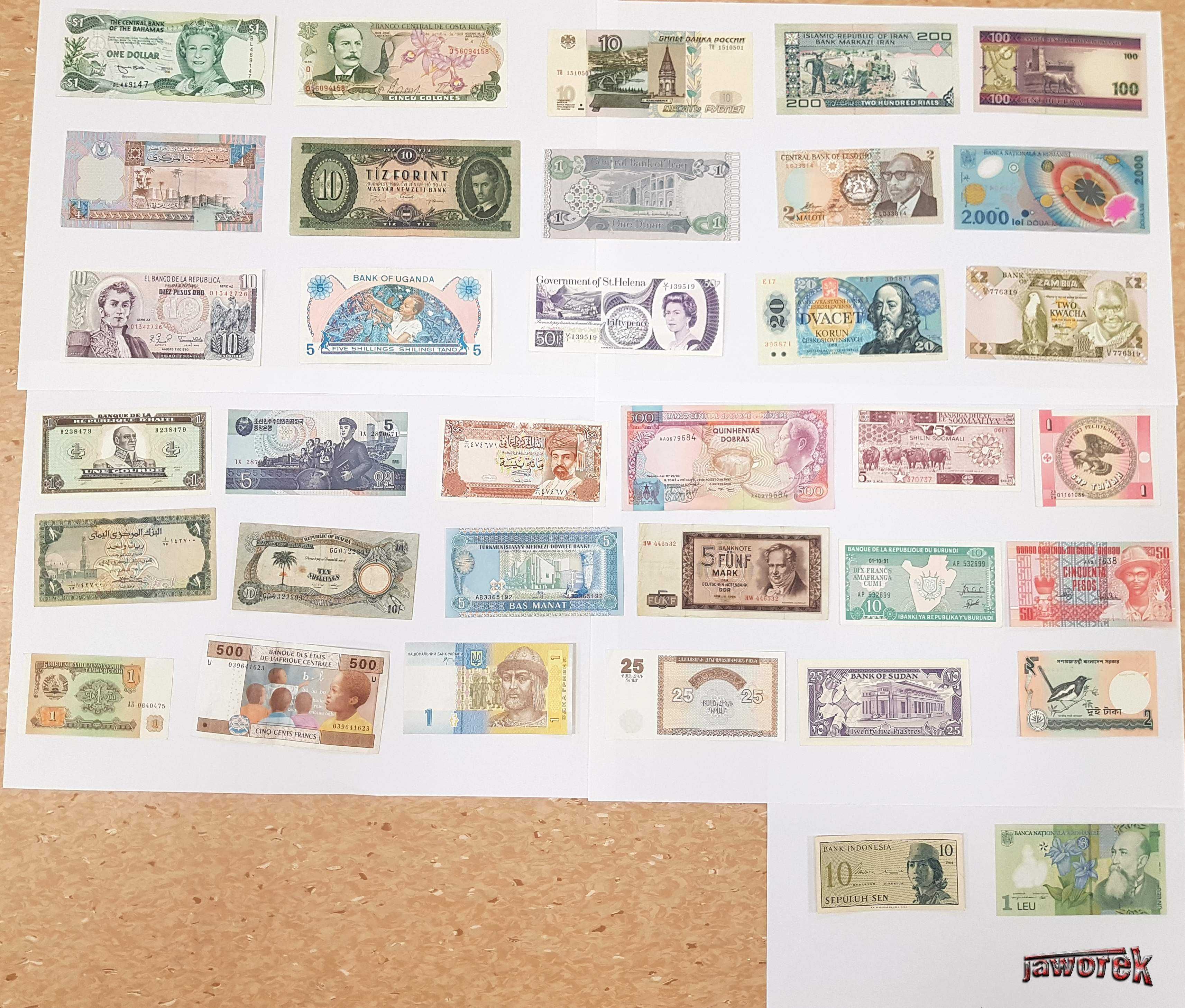 Banknoty z całego świata !!!