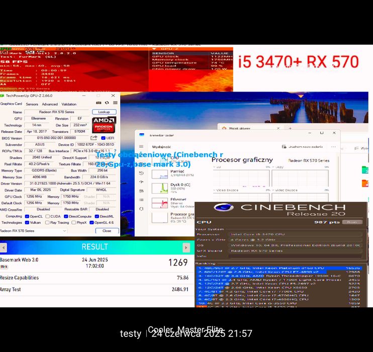 Komputer  Windows 11 (i5 3470+RX 570,8gb ram)-AKTUALNE