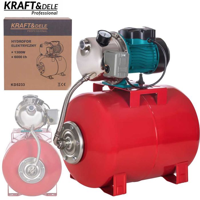 KRAFT&DELE Pompa Hydrofor Elektryczny 1300w 6000l/h 50L KD5233