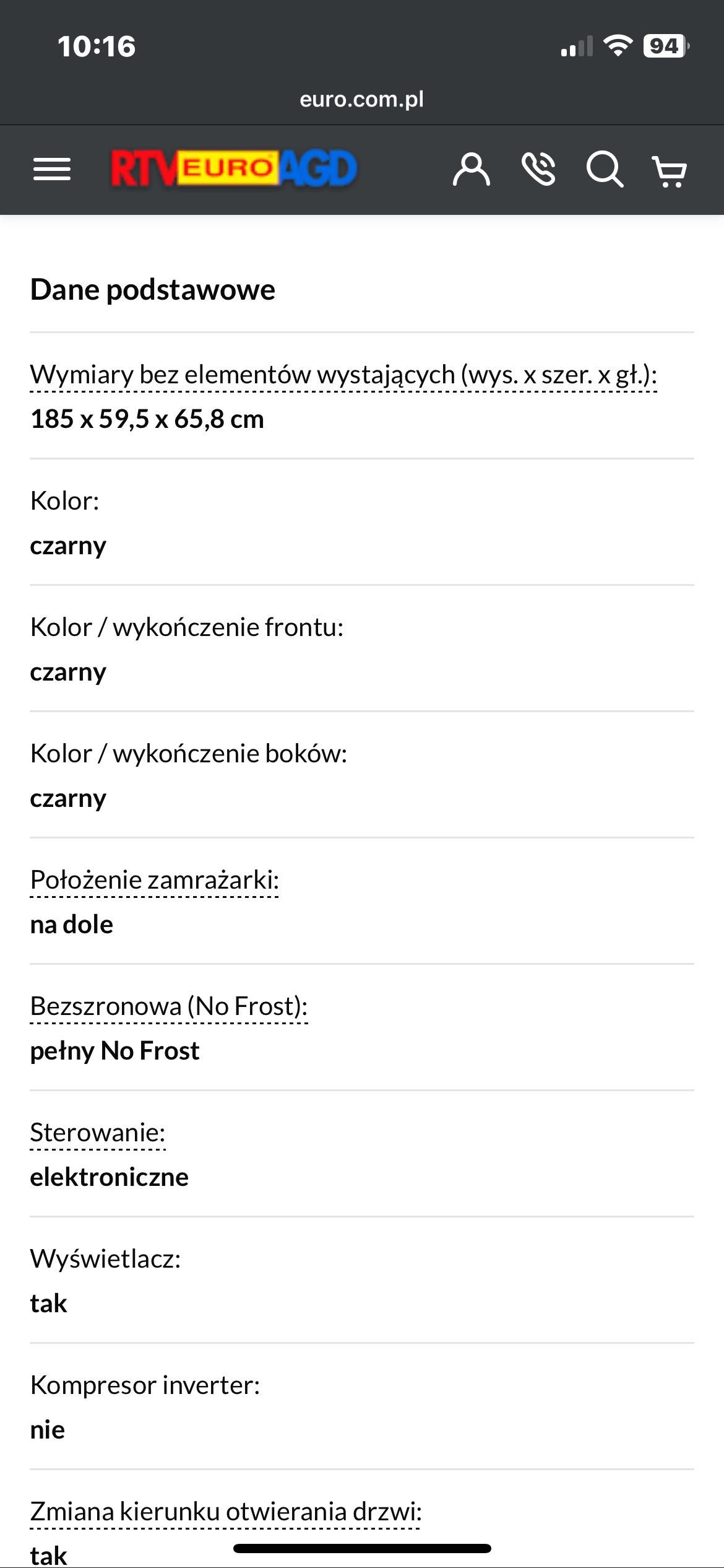 Sprzedam Lodówka Candy Fresco  No Frost 185cm WiFi