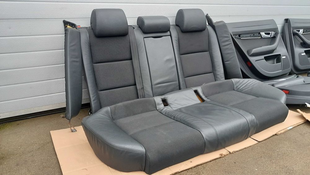 Czarne fotele półskóry S-line półskórzane wnętrze - AUDI A6 C6 / S6 C6