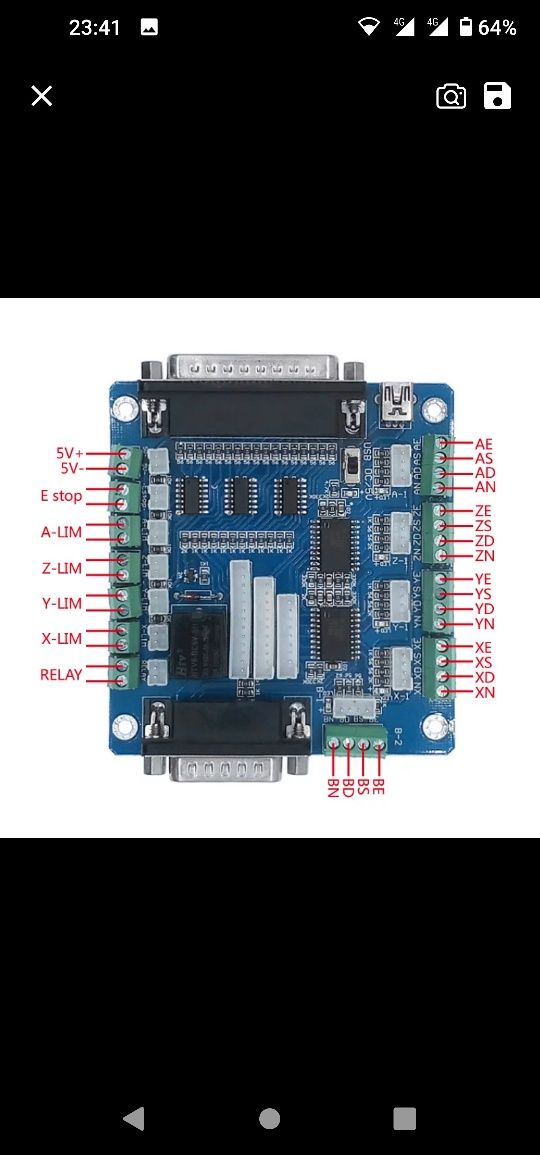 Placa CNC 5 eixos 100khz, placa de driver cnc, controle de movimento