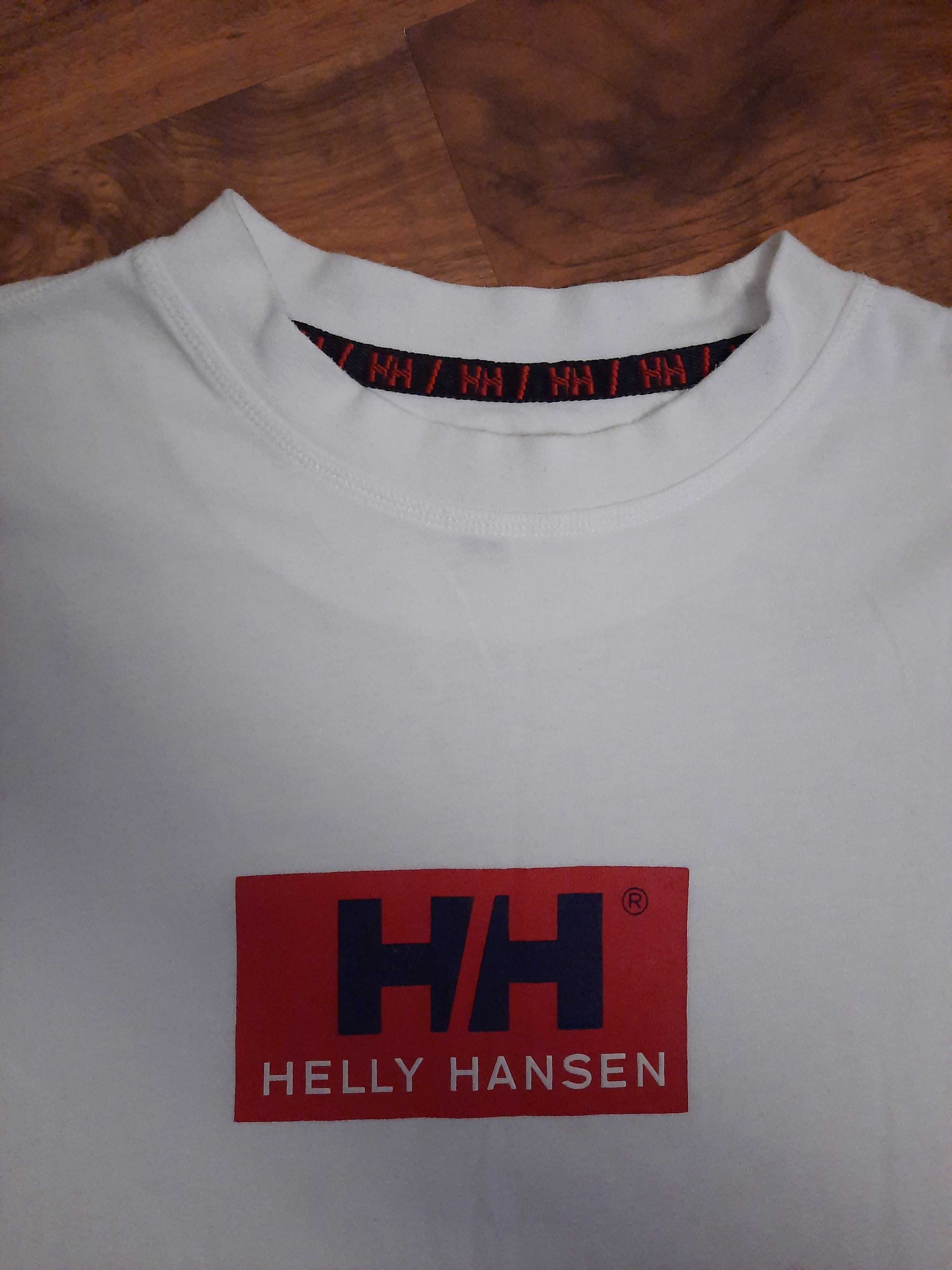 Bawełniana koszulka biała tshirt Helly Hansen rozmiar XL