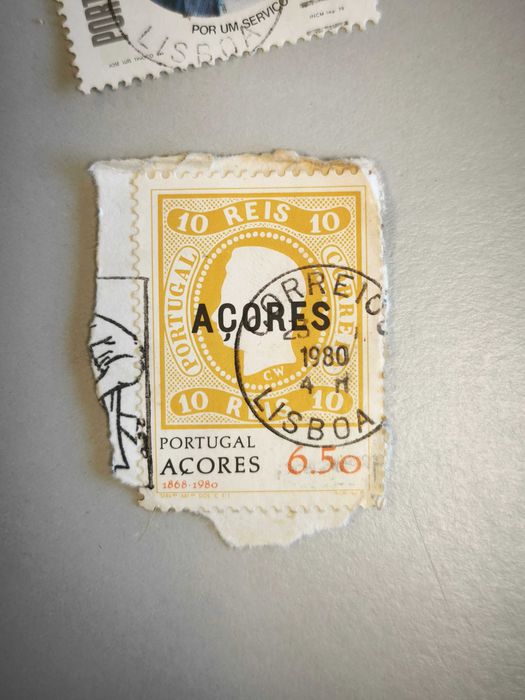 Selo Açores 10 Reis 1868