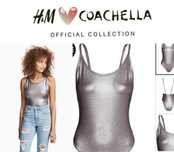 H&M rozmiar S body srebrne błyszczące damskie