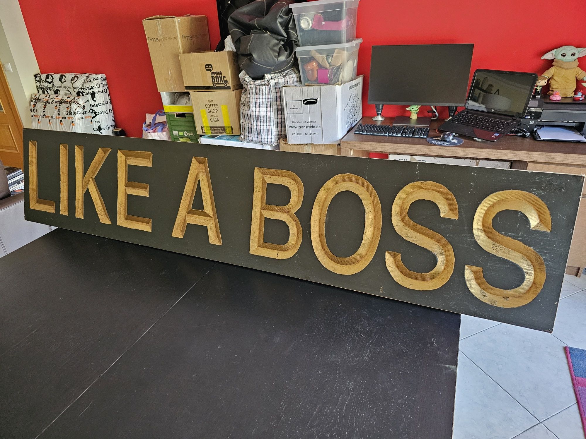 Placa decorativa Like a Boss
