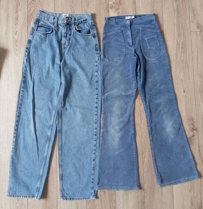 штани кльош сині джинси