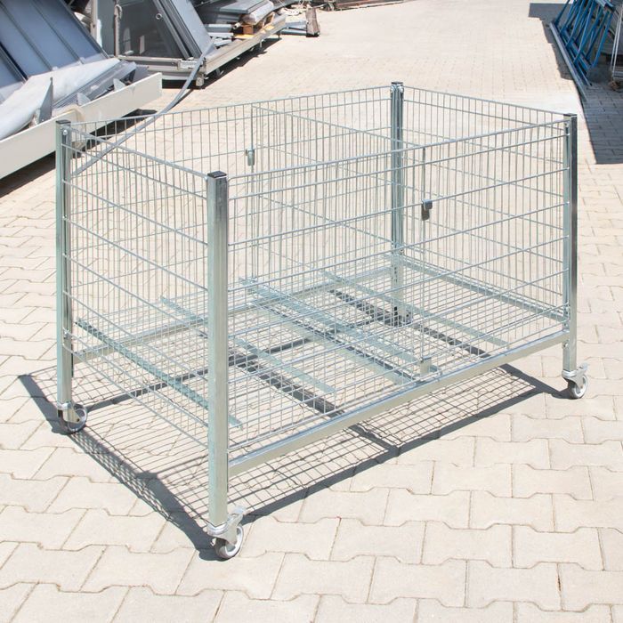 Kosz sklepowy promocyjny z przegrodą 120x80x85 cm ocynkowany wysypowy