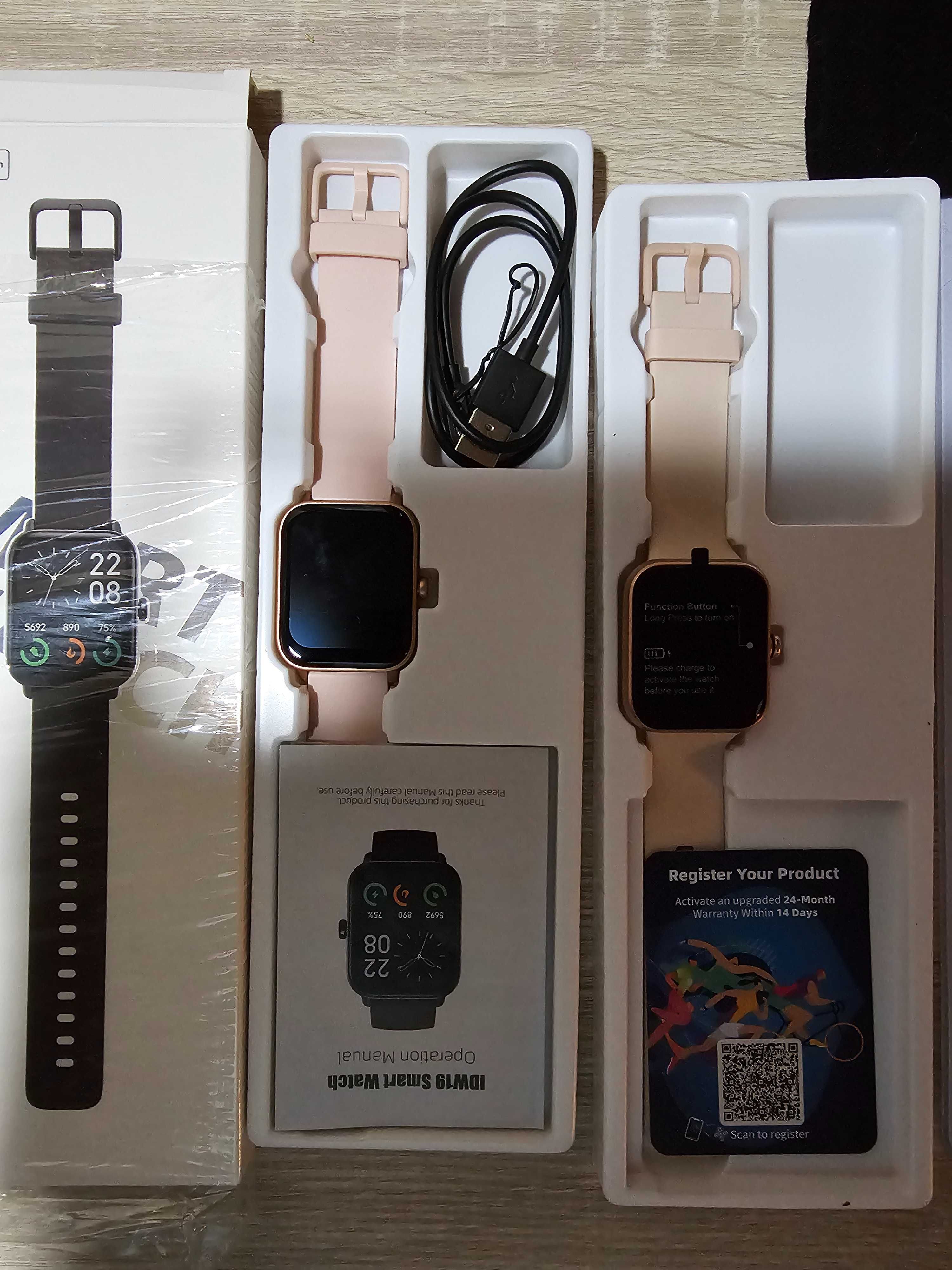 Smartwatch damski 2 SZTUKI 1,8", puls, SpO2, stres, Alexa, IP68, sport