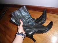botas vintage de pele