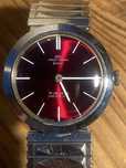 Piękna burgundowa tarcza! Mechaniczny zegarek JAQUET GIRARD Geneve