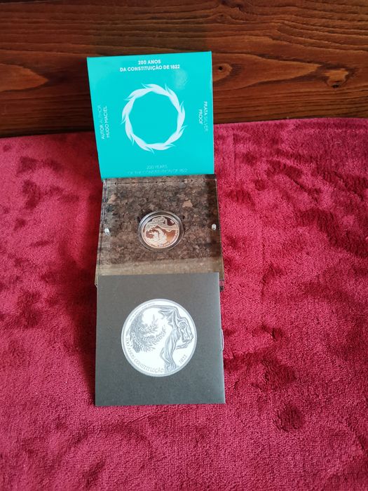 Moeda prata proof - 2,5€ "200 Anos da constituição' Portugal 2022