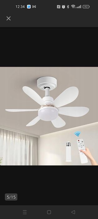 2W1 lampa wisząca sufitowa z wiatrakiem 52 CM PILOT