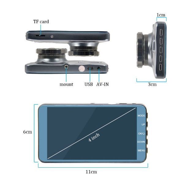 Відеореєстратор для автомобіля Dual Lens A10/DVR-V2 Full HD 1080 P
