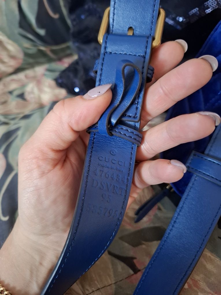 Gucci Marmont Velvet Belt Bag nerka saszetka