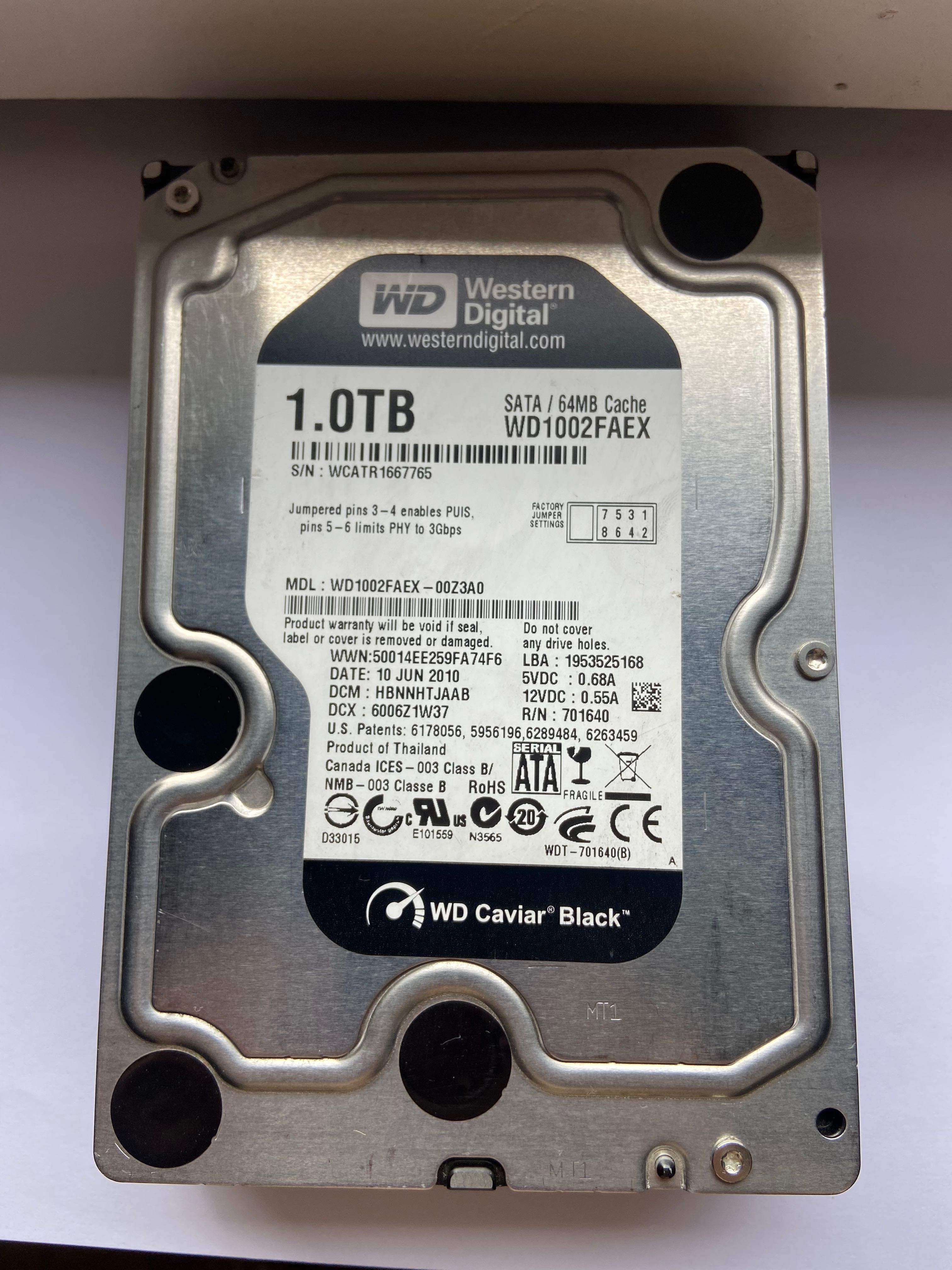 Discos HDD WD Caviar 1.0 TB 3.5 sata