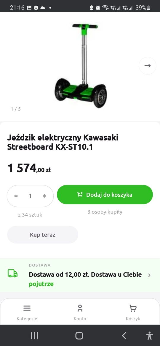 Jeździk elektrycznych Kawasaki