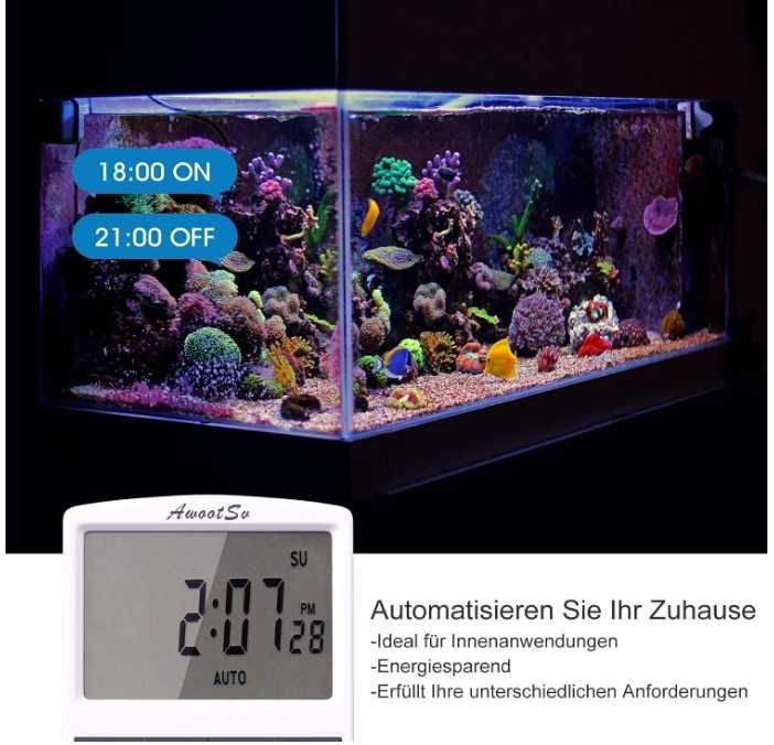 Gniazdo elektryczne, czasówka z wyświetlaczem LCD Awootsv