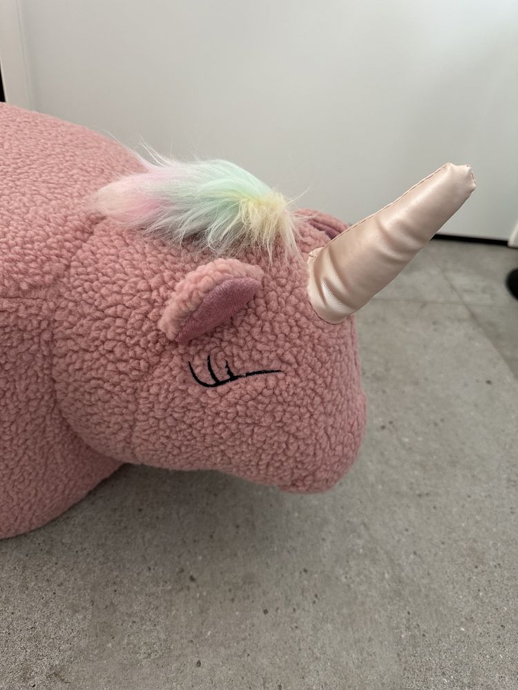 Puf Pufa zwierzak różowa unicorn nosorożec  dziewczęcy