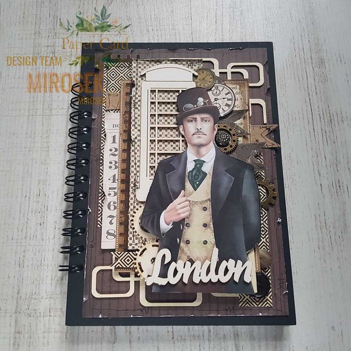 Notes męski Londyn podróże prezent ręcznie robiony dla mężczyzny