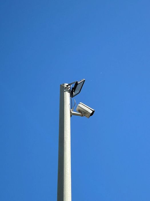 Słup na kamery ' lampy ' światłowód