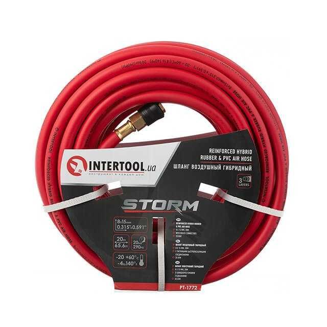 Шланг профессиональный, 20 атм, 8*15мм, 20м STORM INTERTOOL PT-1772
