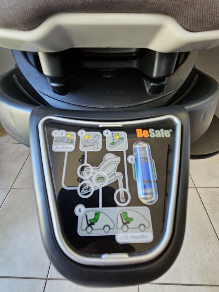 Fotelik BeSafe iZi Turn i-Size ISOFIX, szary, stan jak nowy