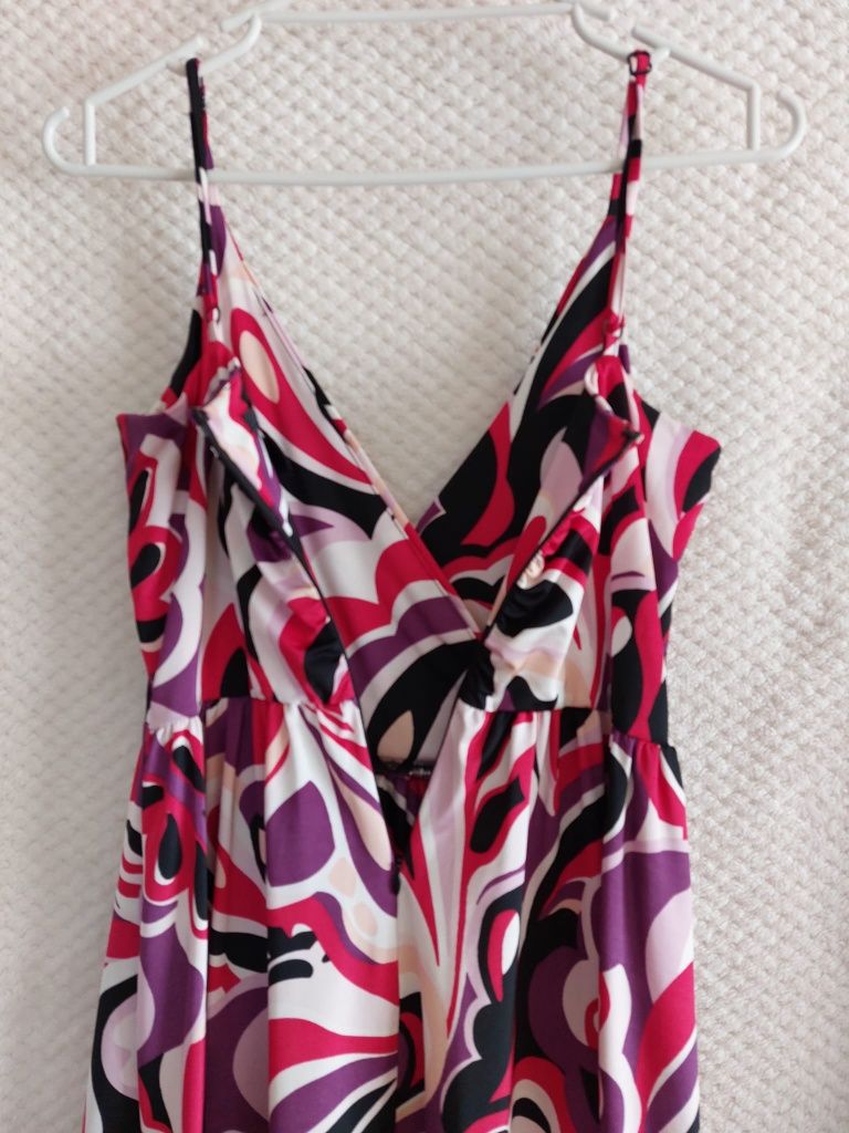 Letnia kolorowa sukienka na ramiączkach. H&M. Rozmiar38/40