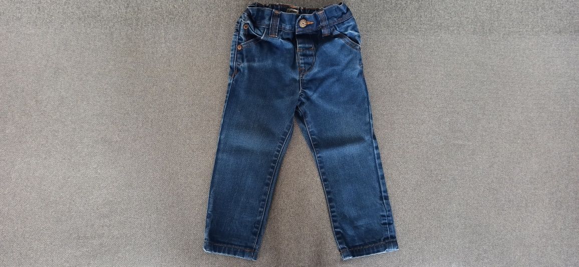 Komplet Sweter Paski GT + Spodnie Jeans NEXT Dla Chłopca R. 86/92cm