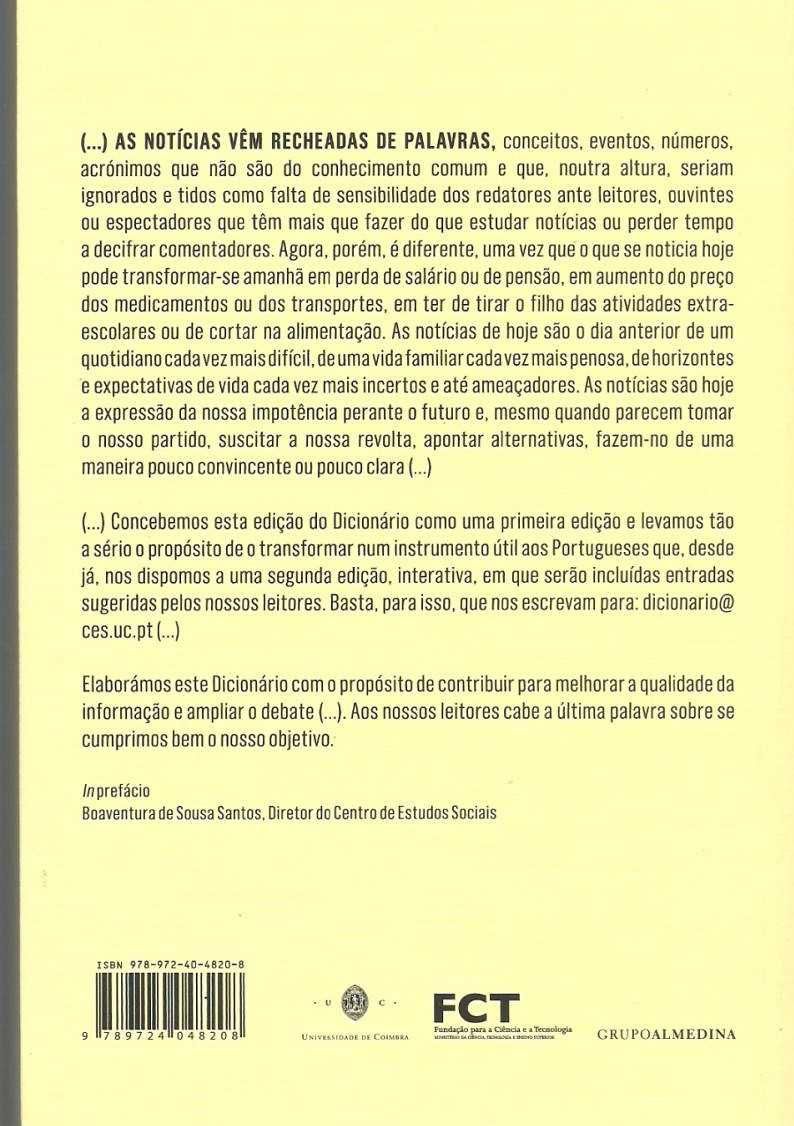 Livro Dicionário das Crises e das Alternativas