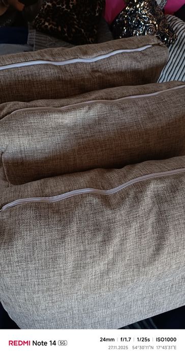 Poduszki na kanapę rogówkę oparcie pod plecy 3 sztuki