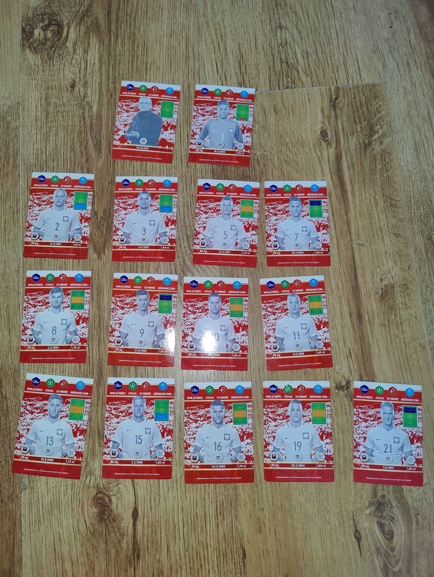 Karty pilkarskie- reprezentacja Polski, Nawałka- Panini