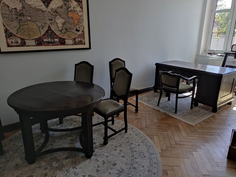 Meble Antyczne stare Zestaw mebli biurko szafa stół