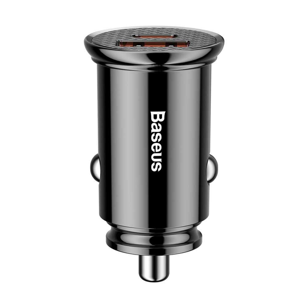 Baseus Szybka Ładowarka samochodowa 30W USB USB-C typ C Samsung iPhone