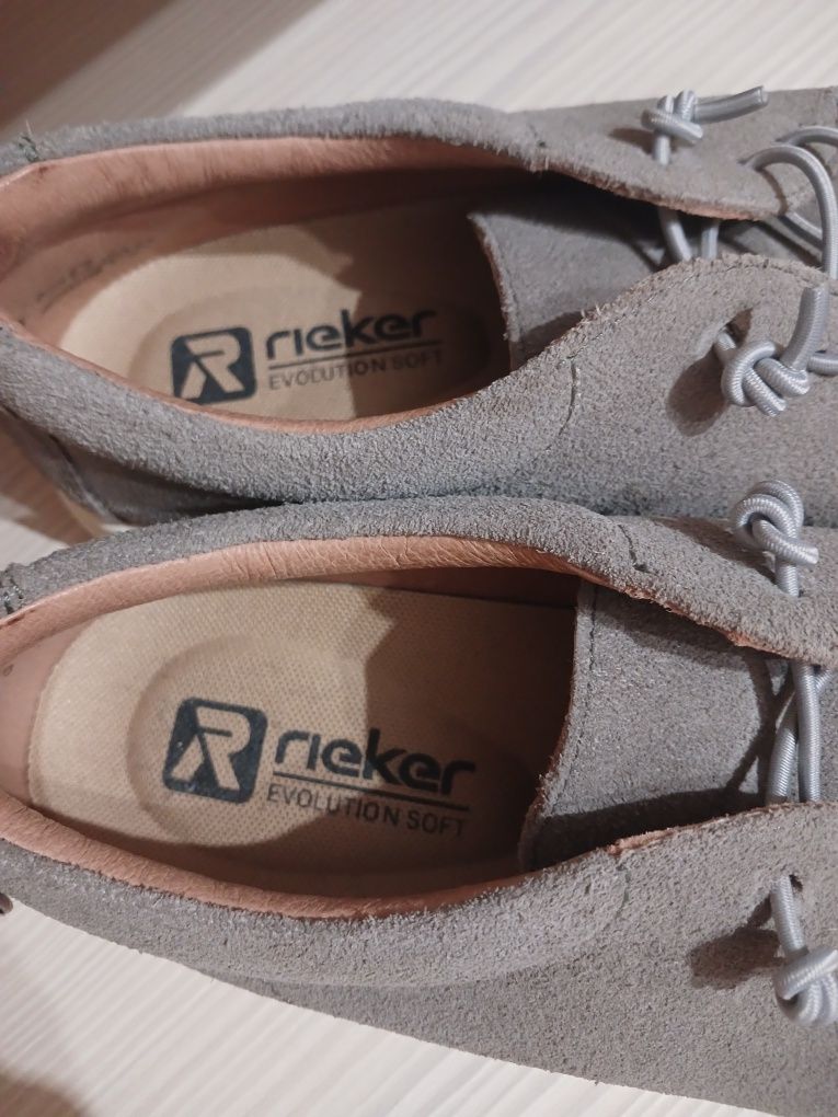 Мокасини,туфлі Rieker чоловічі замш