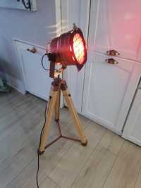 Lampa, reflektor, loft, vintage, industrialny, trónóg