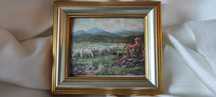 Miniaturowy Obrazek wym. 13x11cm w stylu Limoges Emalia Francja