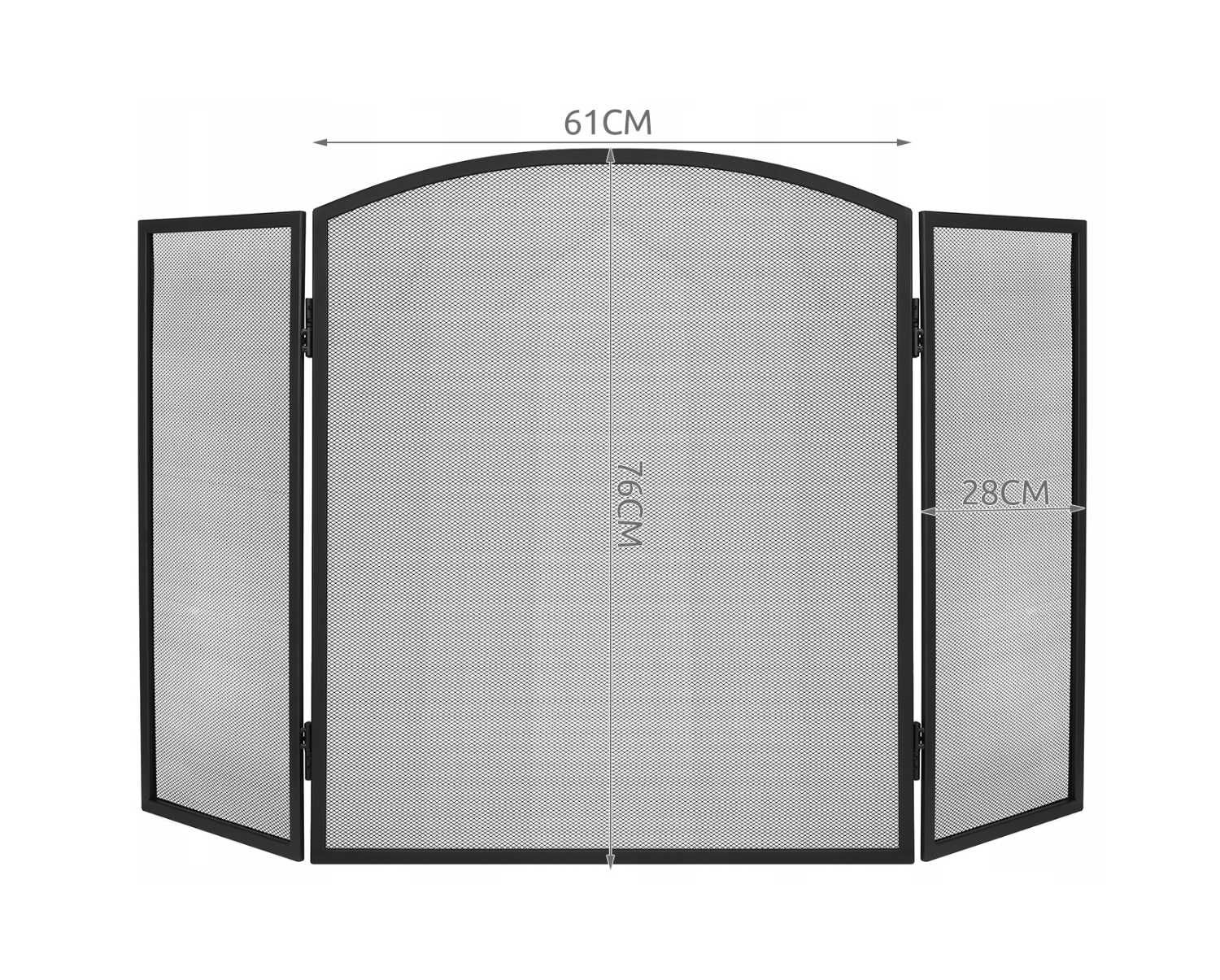 MEGA Parawan Kominkowy Bramka Zabezpieczająca Osłona Kominka 118x76 cm