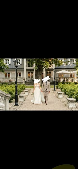 Suknia ślubna z trenem koronką kwiatami 3d boska ! MILLA NOVA