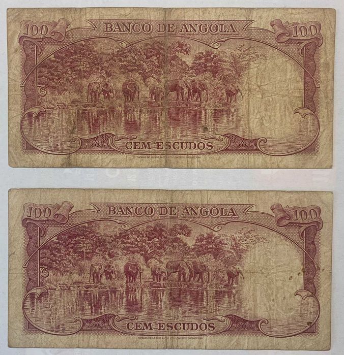 Nota Portugal Angola 100 Escudos 1962