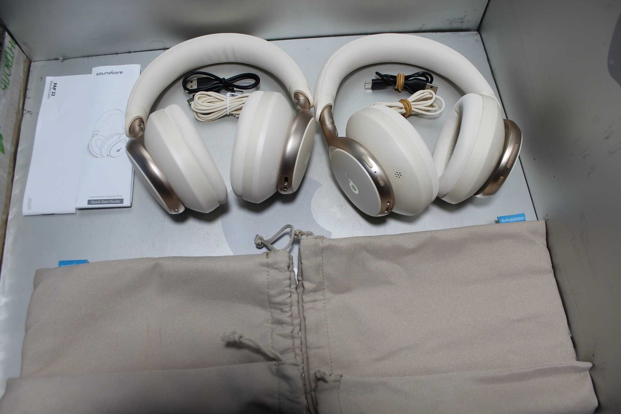 Навушники з мікрофоном Anker SoundCore Space One Latte Cream